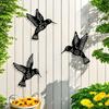 1PC Metal Hummingbird Wall Decoration Hollow Out Iron Bird Sculpture Wall Hanging Figurines Ornament Home Decor