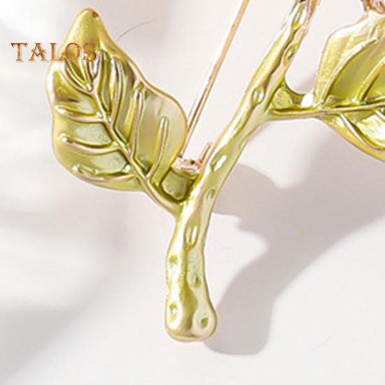 Women Brooch Sunflower Shape Enamel Oil Dripping Retro Rhinestone Polished Coat Collar Bag Scarf Hat Decoration Clothes Pin Party Banquet Clothing