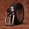 Rare Thickened Extra Thick First Layer Cowhide Belt Men'S Genuine Leather Stainless Steel Buckle Washed Retro Simple Casual Belt