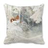 Peach Skin For Sofa Santa Claus Christmas Decor Tree Gift Pillow Pillowcase Cushion Cover Ornament