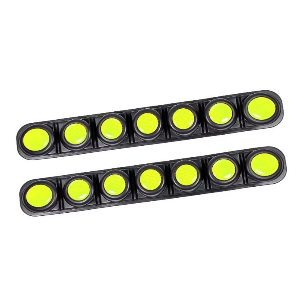 2pcs Safety Warning Bumper Reflector Strips Self-Adhesive Reflective Car Decal  For Car SUV Truck