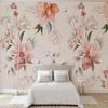 Wallpaper Modern Small Fresh Pink Flowers Mural Cartoon Kids Girl's Bedroom Background Living Room Modern Decor 3d Fresco