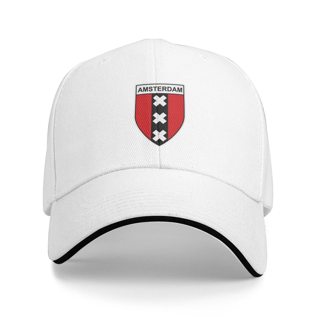 Amsterdam Flag Baseball Cap  UnisexTeens Print Trucker Hat Summer Classic Hunting Camping Adjustable Snapback Cap