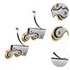 2 Pieces Sliding Patio Door Roller Assembly Copper Wheel Hardware for Wood Wardrobe Multipurpose