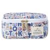 Sanrio Hello Kitty Collaboration Navy Vanity Pouch / Makeup Pouch / Large Capacity / Travel Pouch / With Brush Pocket / Gusseted / Made In Japan