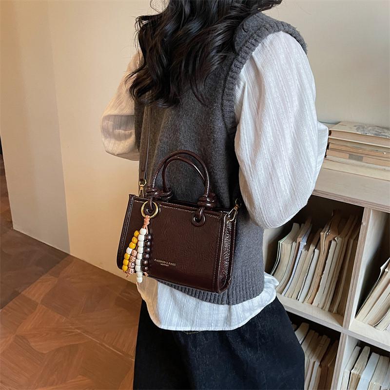 Urban Style Pu Small Crossbody Bag With Stitching Details For Casual Outings