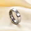 6MM 8MM Double Bevel Three Color Tungsten Steel Smooth Ring Simple Versatile Wedding Band