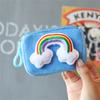 Candy 3D Rainbow Coin Purse Plush Small Wallet Zipper Key Pouch Card Holder Mini Headphone Storage Bag for Women Student
