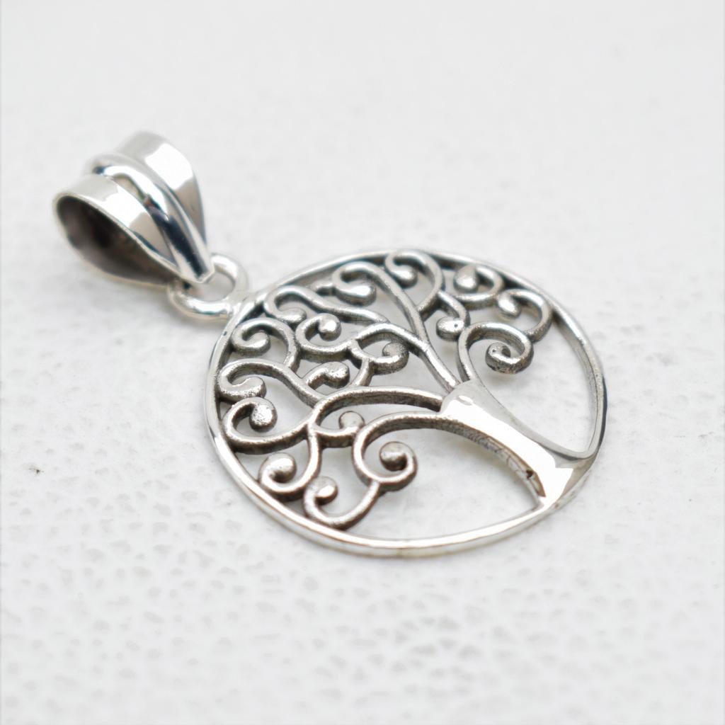 Handmade 925 Sterling Silver Tree of Life Pendant, Healing Jewelry