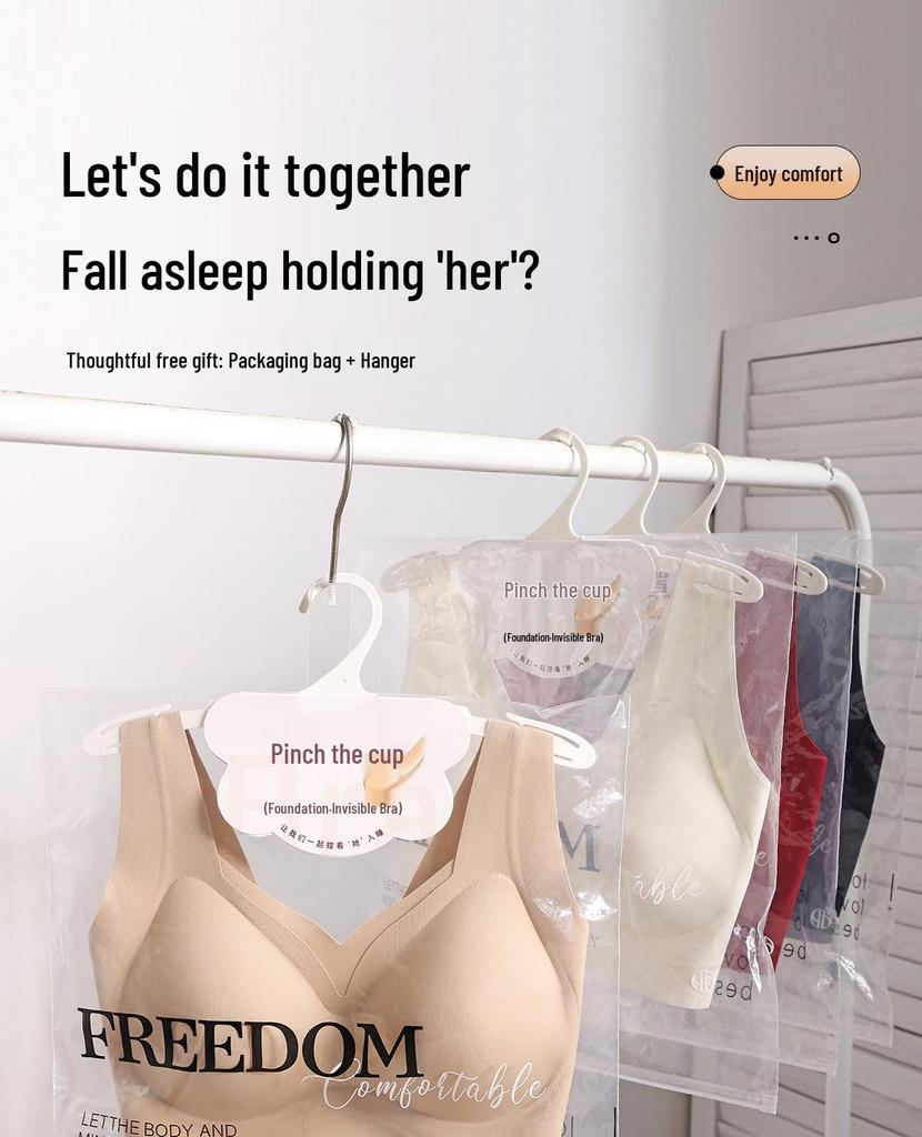 Women's Anti-Sagging Seamless Sports Bra with Gathered Support and Stylish Back Design