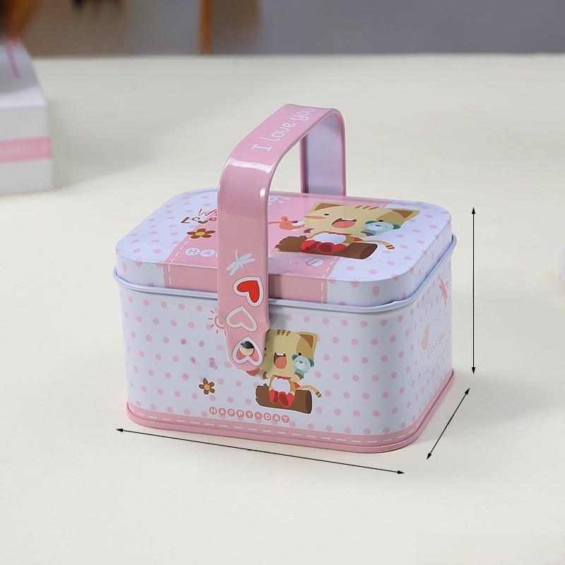 

Металлическая милая мультяшная коробка для хранения для подарка на детский день рождения и украшения дома Cat