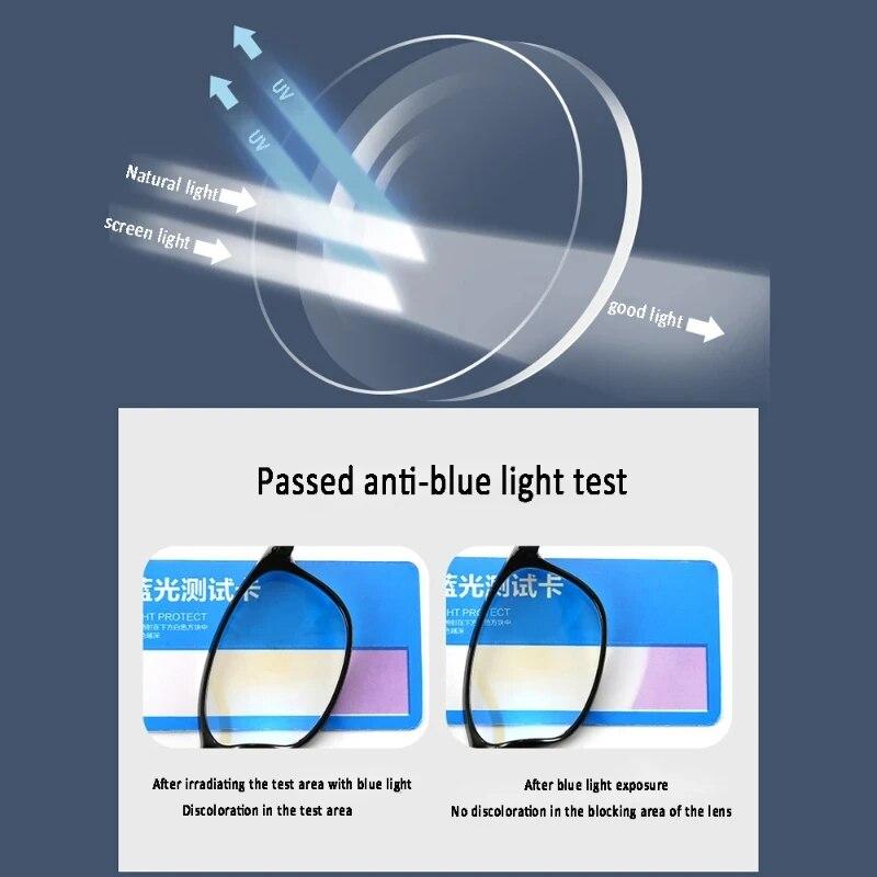 Multifocal Progressive Reading Glasses Women Men TR90 Frame Anti Blue Light Sports Bifocal Presbyopia Eyeglasses With Diopter