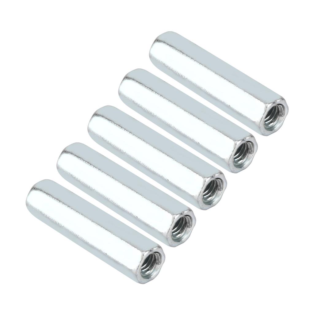 5pcs M6 * 40 Long Rod Nut Hex Hexagonal Sleeve Nut Standoff Threaded Fasteners