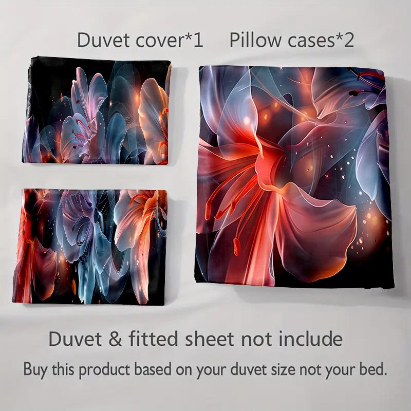 Abstract Floral Design Bedding Duvet Cover Sets Duvet Covers Pillowcases Gifts (1 * Duvet Cover 2 * Pillowcases, Without Duvet Insert)