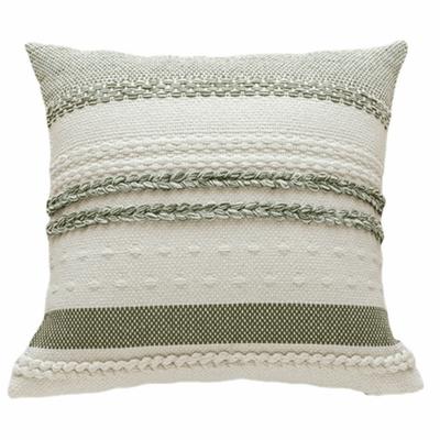 18x18 Inch Boho Throw Pillow Covers Striped Pattern Bohemian Style Large Throw Pillows Textured Design