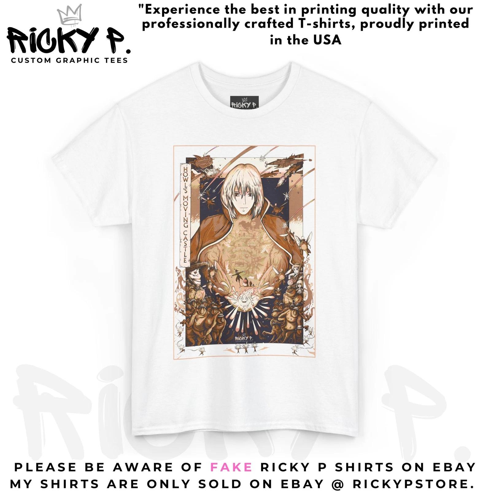 

Ricky P Студия Гибли Ходячий замок Хаяо Миядзаки Унисекс Тяжелая хлопковая футболка S