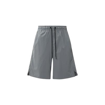 Einfarbige Kordelzug-Laufshorts mit hohem Bund Herren Unterteile Silber DV9331-084