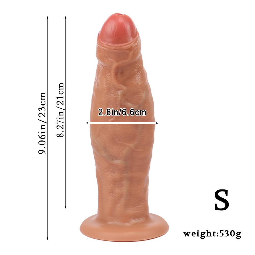 Realistic Liquid Silicone Dildo Thick Penis Adult Sex Toy for Men Women Anal Vaginal Massage Waterproof