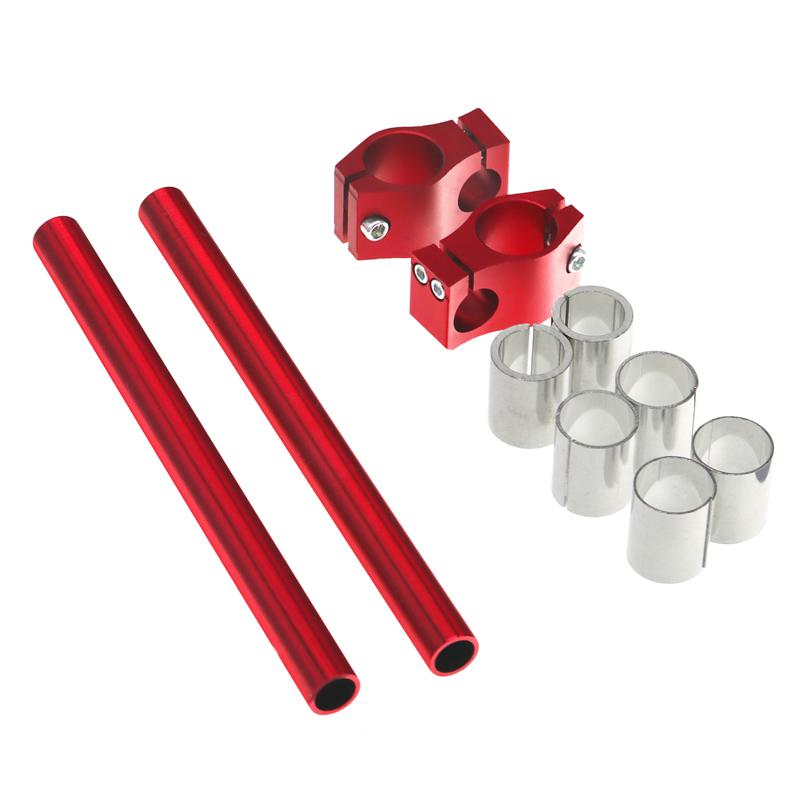 LMoDri CNC řídítka motocyklu Nastavitelná vidlice Clip On Cafe Racer 26,30,31 mm Odnímatelná a nastavitelná řídítka