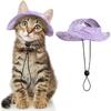 DENTRUN Cat Hats for Cats Only, Cat Cowboy Hats with Ear Holes Tiny Pets Birthday Party Costume, Cat Headwear Mini Cowboy Hat, Funny Sombrero Kitten