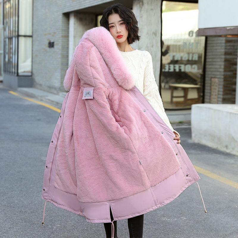 Faux Fur Lined Parka Coat Women Adjustable Waist Flocking Jacket Long Hooded Winter With Collar At Affordable S Free Real Reviews Photos Joom Faux Fur Lined Parka Coat Women, Pink Faux Fur Lined Parka Coat Womens