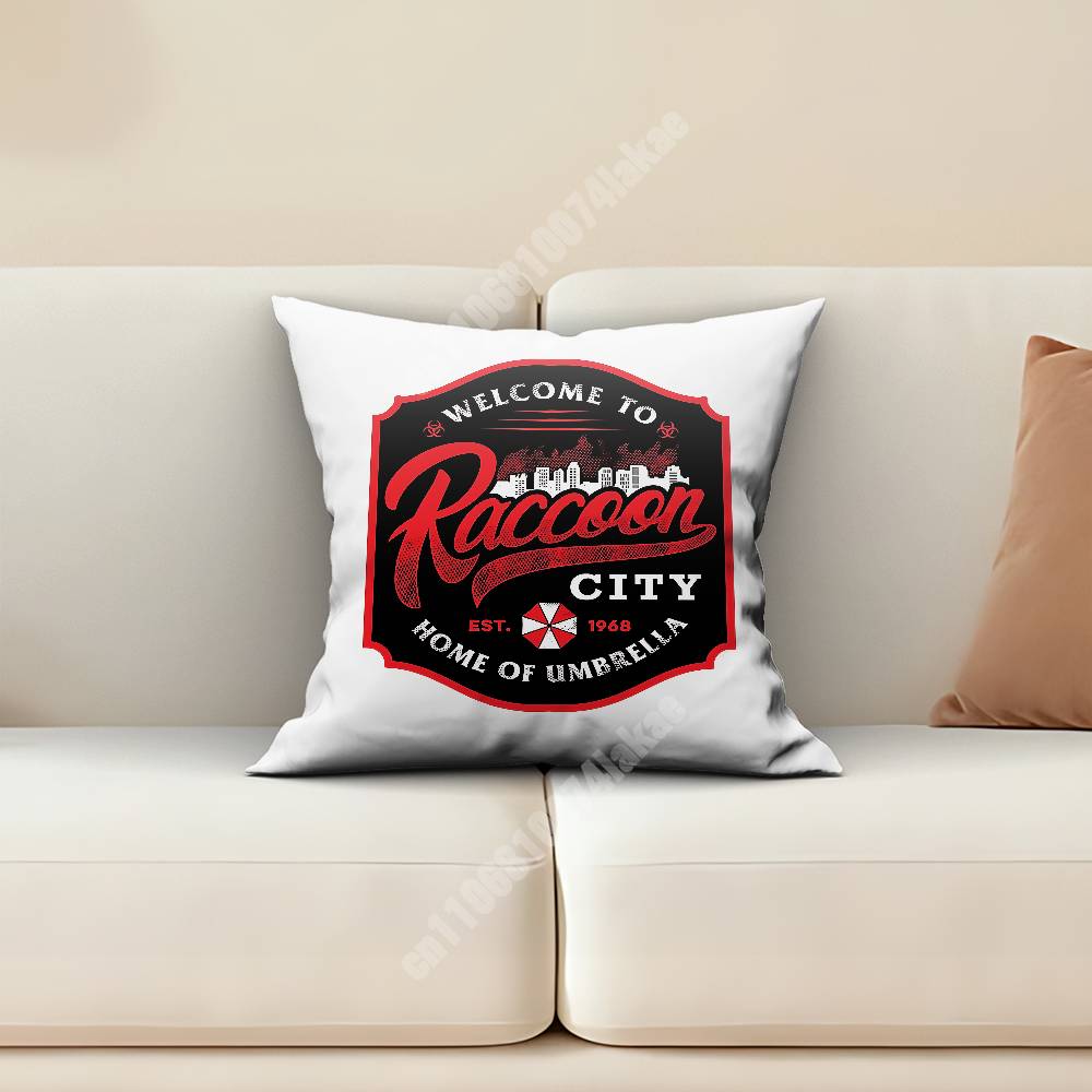 RResident EvilS Umbrella Corporation Pillow Cover Sofa Couch Cushion Case Creative Workspace Accent Home Decor