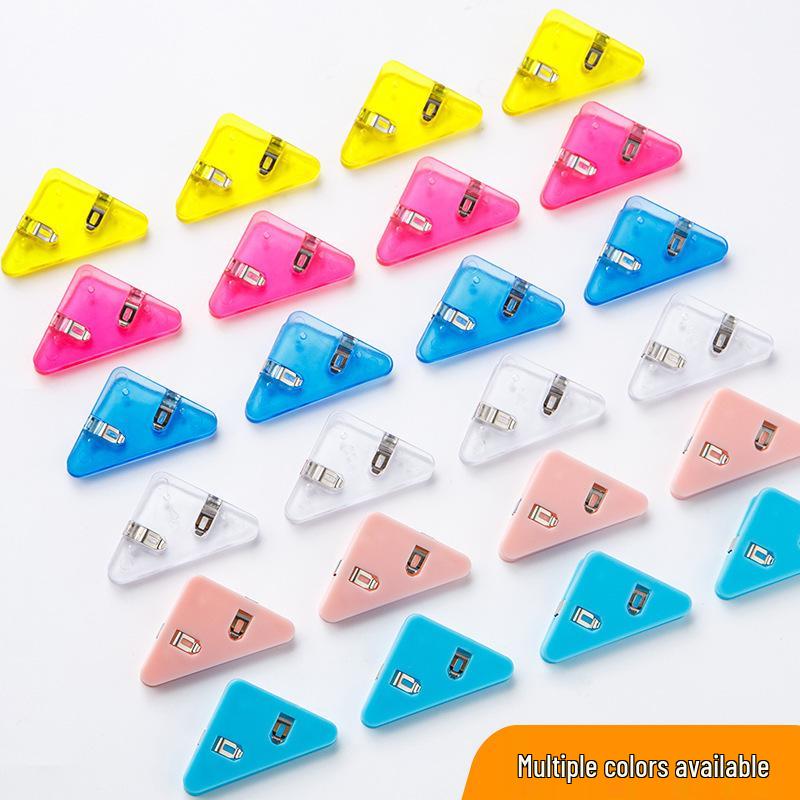 Multi-color Triangle Corner Clips - Versatile Book and Document Holders for Students
