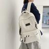 Simple Commuting Large Capacity Solid Color Junior High School High School Student Schoolbag Literary and Artistic Fan Versatile Backpack