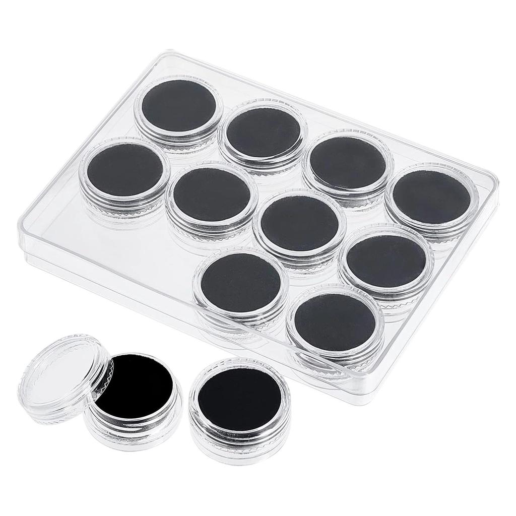 12 Slot Acrylic Transparent Round Gemstone Display Tray With Soft Foam Protective Jewelry Storage Case For Loose Diamonds Coins