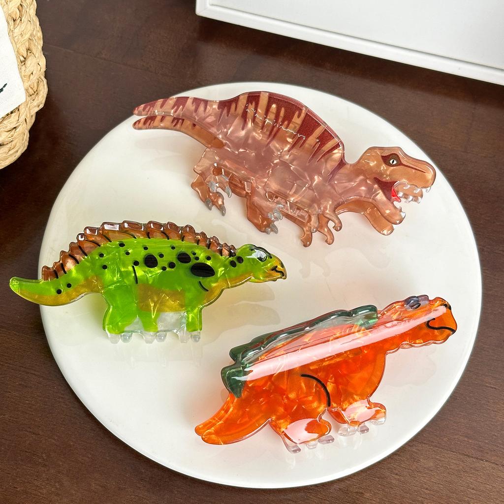 Cute Acrylic Dinosaur Hair Clip With Unique Colorful Options For Hairstyles Trendy