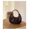Spring Summer Crescent PU Leather Bag - Korean Style Versatile Tote for Women