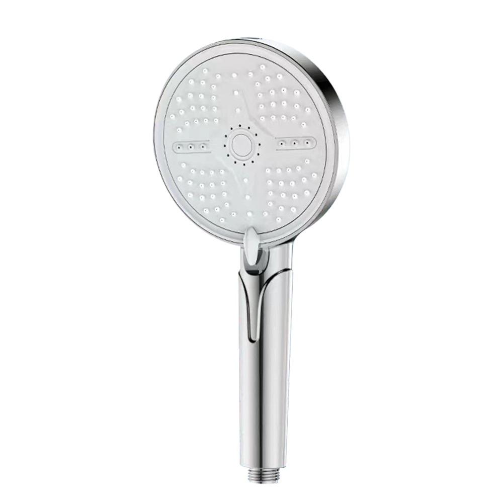 

5 Modes Adjustable Shower Head 13cm Large Panel Handheld Shower Sprayer Multi-function High Pressure Shower Spray Nozzle серебряный