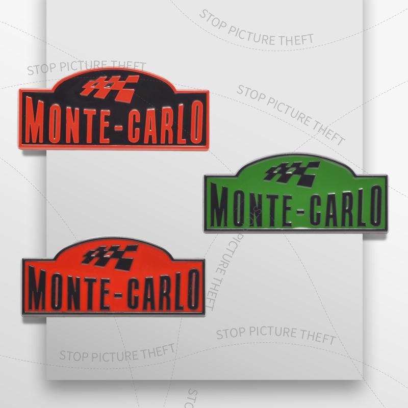 1Pc 3D Metal Monte Carlo Logo Grille Emblem Badge Car Rear Tail Bumper Trunk Sticker For Octavia Fabia Kodiaq Yeti Superb