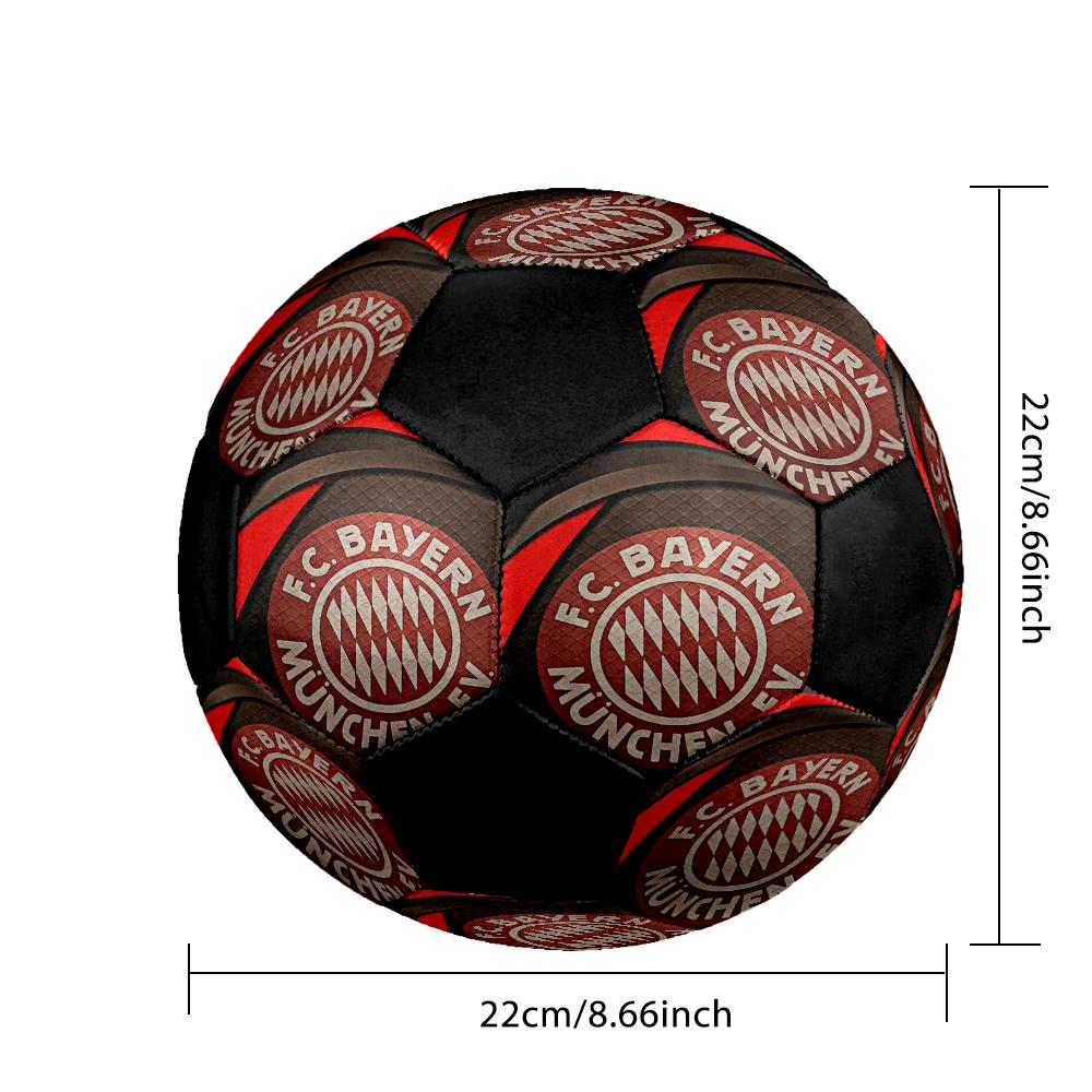 FC Bayern Munich Indoor Soccer Ball Colorful Machine Stitched PVC Size 5 Team Training Competition Ready Durable High-Bounce Cool Sports Gift