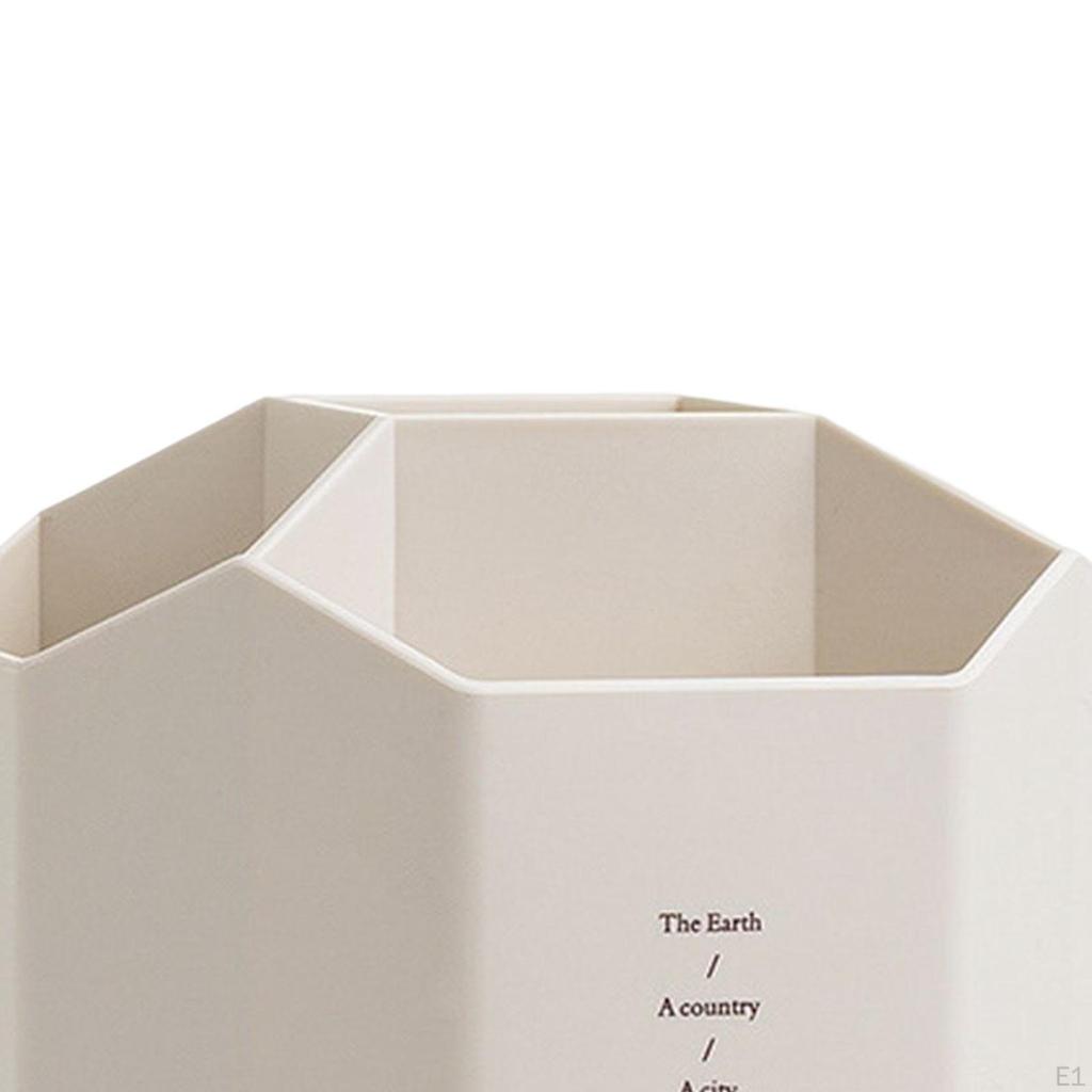 Creative Pen Holder Large Capacity Thick Plastic Durable Makeup Barrel for School Desktop