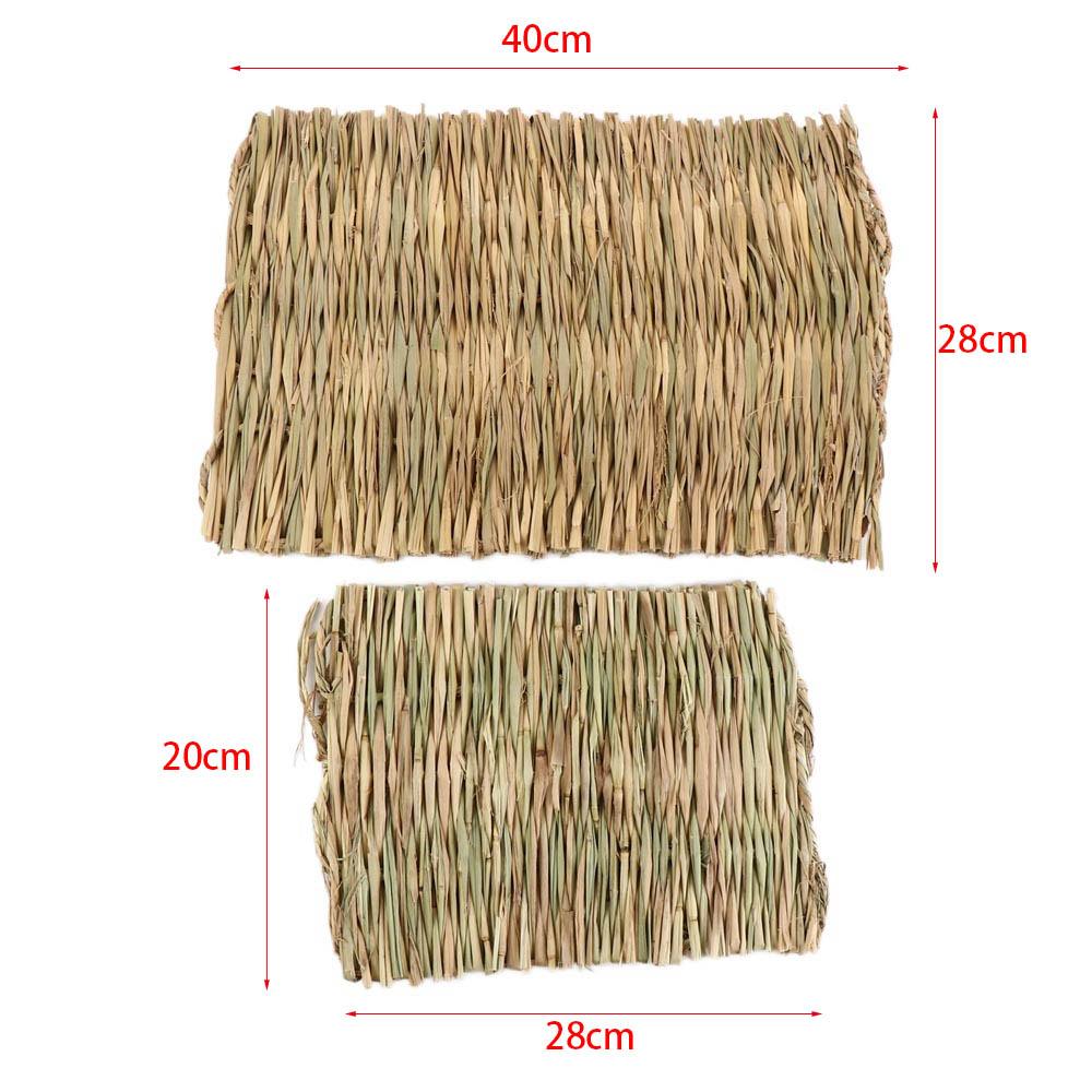 Woven for Small Animal Bunny Grass Mat Pet Cage Pad Rabbit Grass Chew Mat Hamster Sleeping Bed