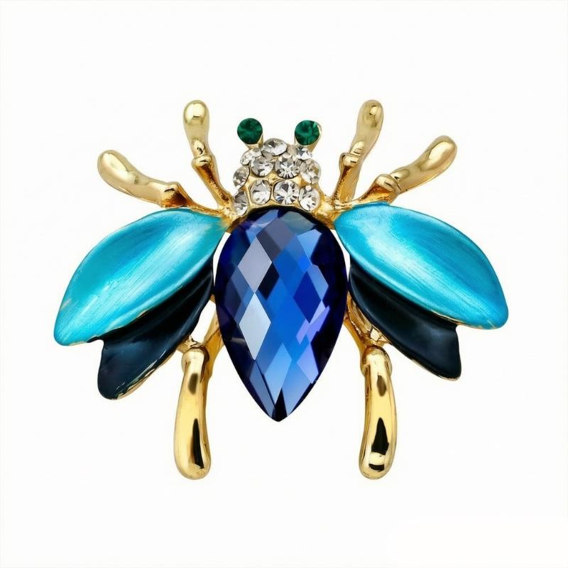 Decorative Insect Brooch Pin with Alloy Body for Coat Lapel Cardigan and Bag Accent, Single Jewelry Accessory Wear
