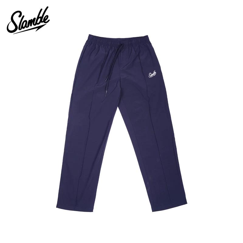 Slamble Sports Woven Quick-Dry Athletic Pants for Men and Women, Breathable Straight-Leg Silhouette Pants for Running and Basketball, New Model