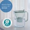 BRITA Water Filter, Jug-Style, Tested for PFOS/PFOA Removal, Filtered Water Capacity: 1.26L (Total Capacity: 2.4L), Style Eco Powder Green, Includes 3