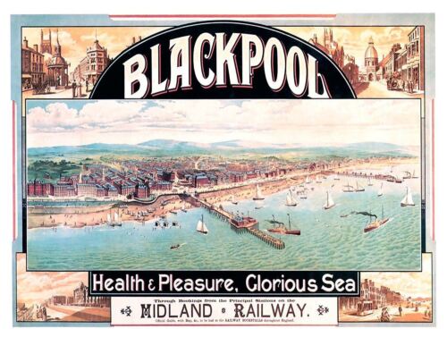 BLACKPOOL Retro Metal PlaqueSign Pub Bar Man CaveAluminum 20x30cm(7.8x11.8inch)