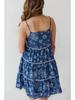 25th Anniversary Cross-Border A-Line Denim Dress - Women's Spaghetti Strap Pleated Backless Tank Top
