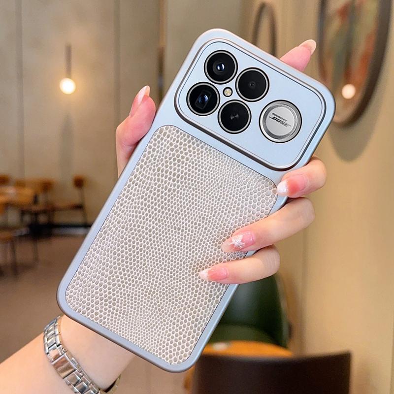 Exklusivt Lyxigt Läder Telefonfodral för Xiaomi POCO F8Pro F8 Ultra Aluminiumlegeringsram Anti-fall Heltäckande Skydd för Kameralins