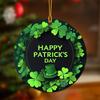 2D Flat "Happy St. Patrick's Day" Acrylic Decorative Sign, Green Leprechaun Hat & Lucky Shamrock Design, Home Decor Plaque Hanging Wall Art Decorative