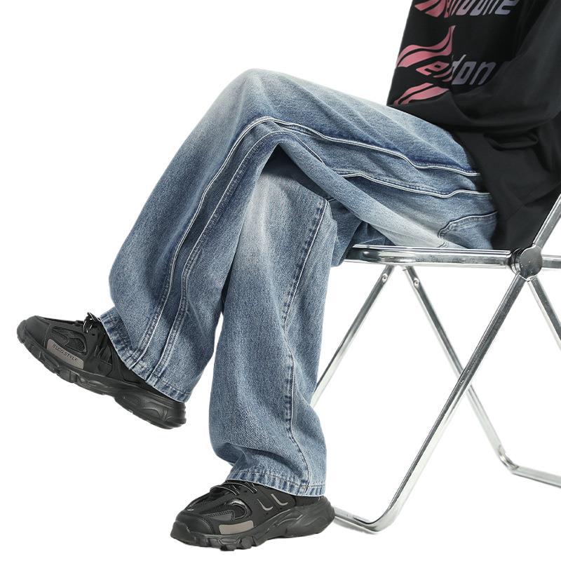 Jeans Men's American Wide-leg Loose Straight Hip-hop Draped Floor Trousers