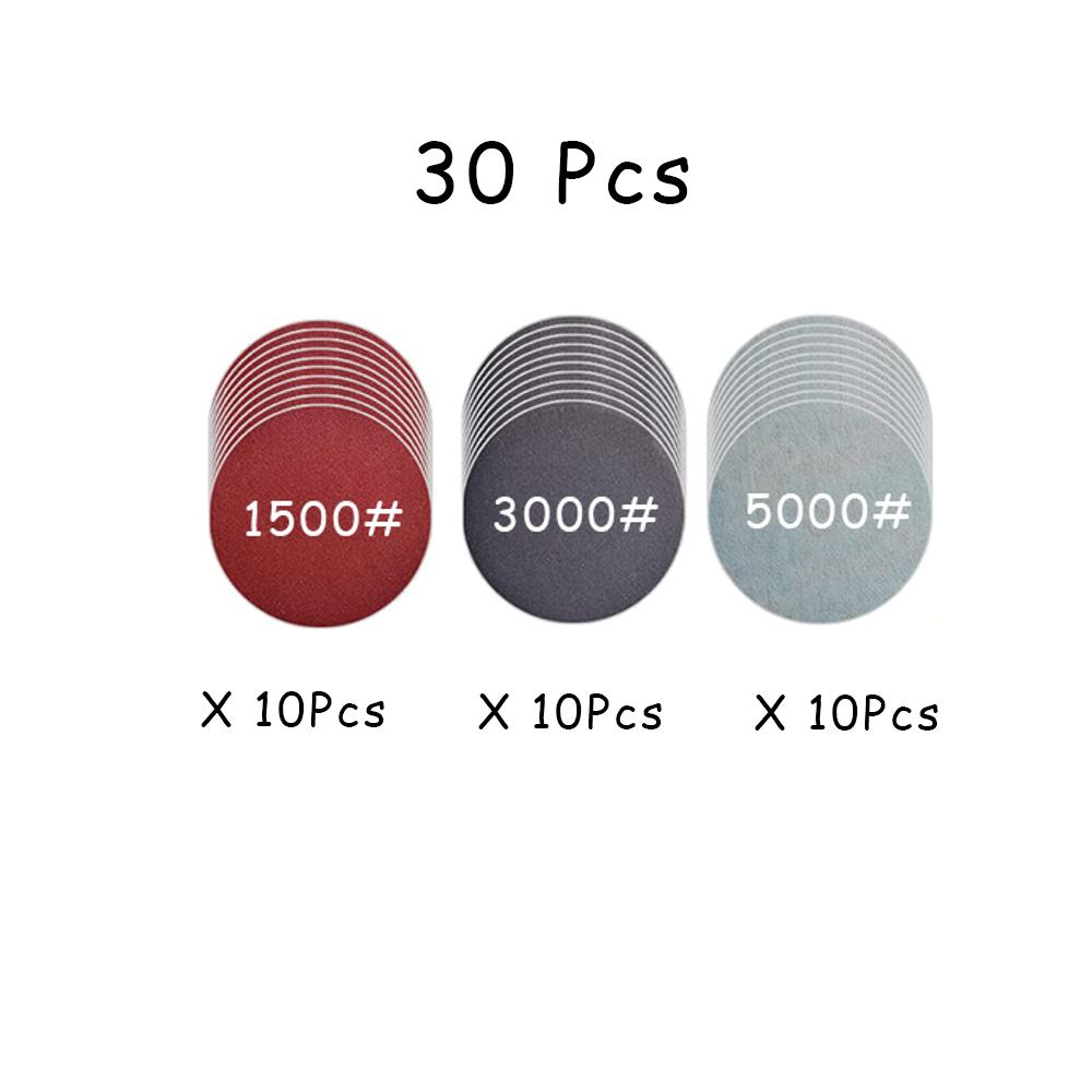 15-65 Pcs Car Headlight Repair Restoration Kit 3 Inch 75mm Sanding Plate Waxing Sponge Sanding Pad for Polishing and Sanding