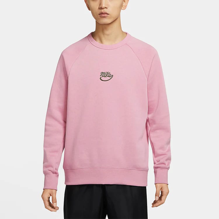 Nike Sweatshirts Men's Pink Crew Neck Moderate Regular 885846-678