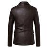 Fashion Men Leather Suits Jackets Formal Blazers Coats Good Quality Male Slim Business Casual Pu Leather Blazers Jackets