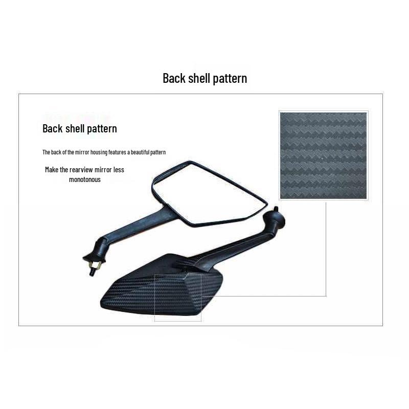 Yuexing Rearview Mirror HJ125T-9-23-10: Compatible with Haojue Yingzuan Motorcycles, Meets National IV Emission Standards.