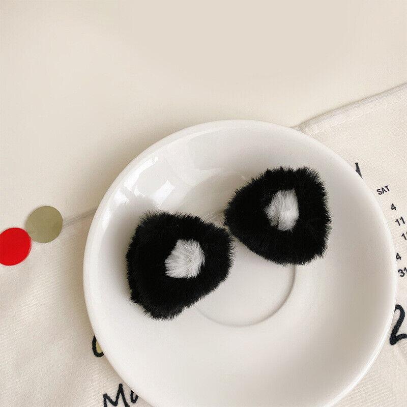 

3D мультяшная заколка для волос с животными, заколка для кошачьих ушей, плюшевый маленький коготь для волос для женщин и девочек чёрный