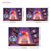 2D Harry Potter Style Birthday Backdrop, Magical Owls & Wizard Bookshelf Ban
